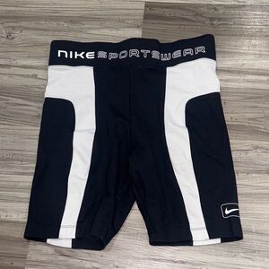 Nike Black and White Biker shorts
